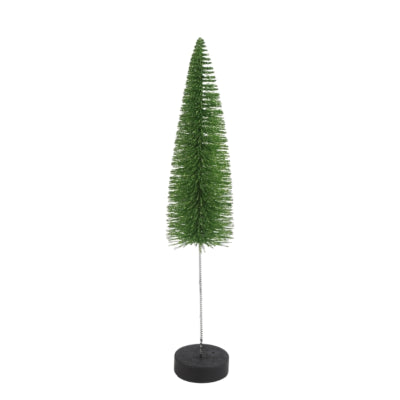 Albero di Natale Countryfield su base glitter verde 28 cm | 12 pezzi
