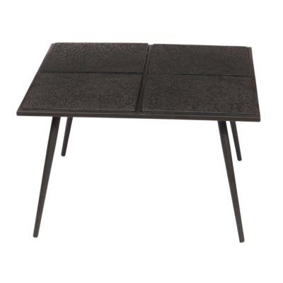 Tavolino in metallo liquido nero 70 cm | 2 pezzi