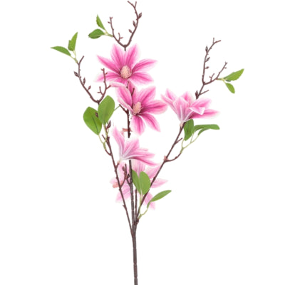 Countryfield fiore artificiale magnolia viola 82 cm | 24 pezzi