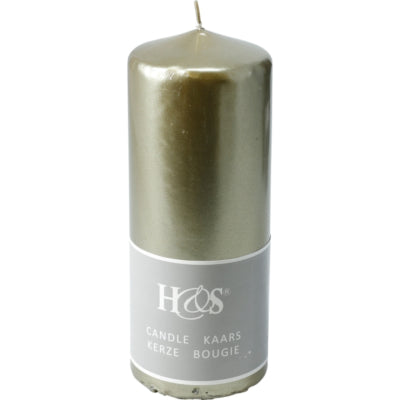Candela a colonna H s color oro 7 x 18 cm | 12 pezzi