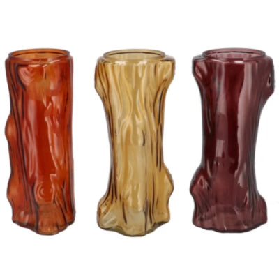 Daan vaso in legno curvato albero marrone 19 cm 3 assortiti | 12 pezzi