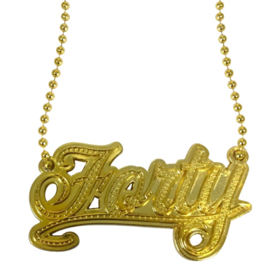 Collar de fiesta Folat cuarenta de color dorado | 24 piezas