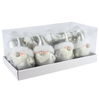 J-line Colgante navideño Papá Noel LED con batería 17 cm | 16 piezas