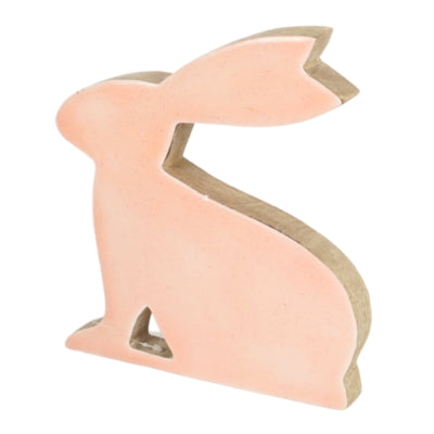 Figura liebre rosa 21 cm | 6 piezas