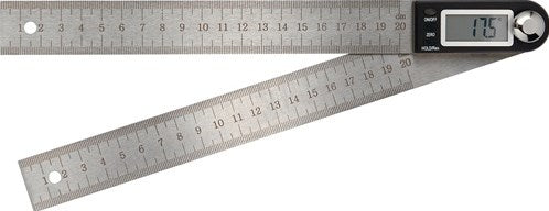 Misuratore d'angolo Promat tecwerk | lunghezza binario 200 mm | lettura 0,1 gradi | digitale - 4000858714