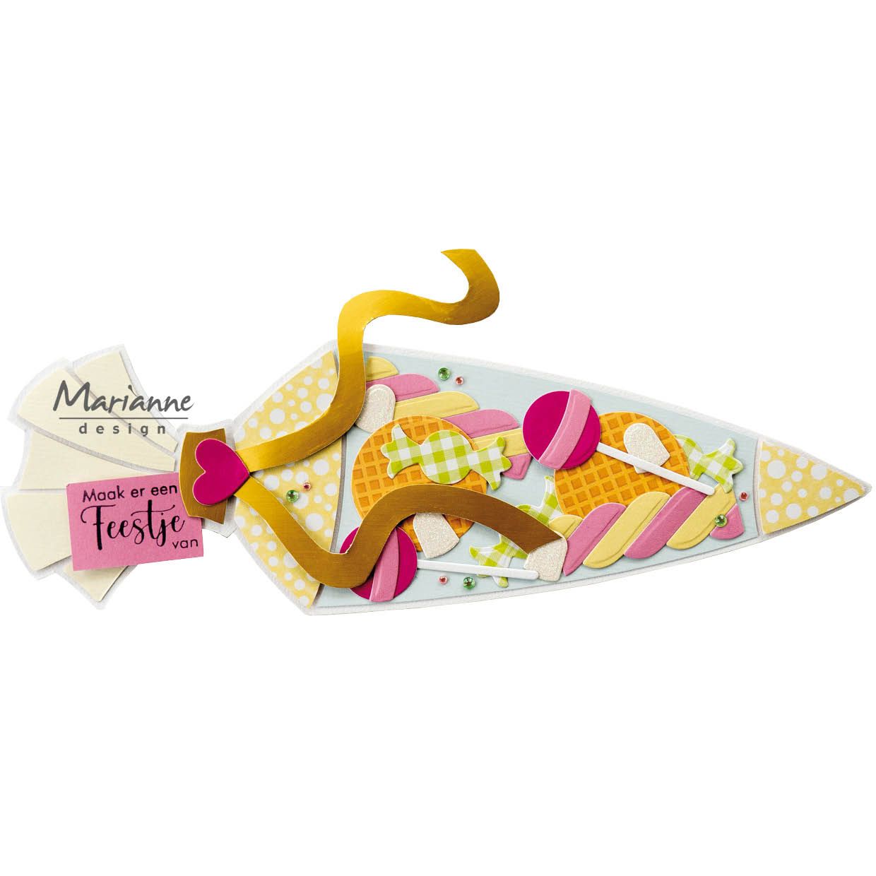 Marianne design • plantillas artesanales bolsa de dulces por marleen