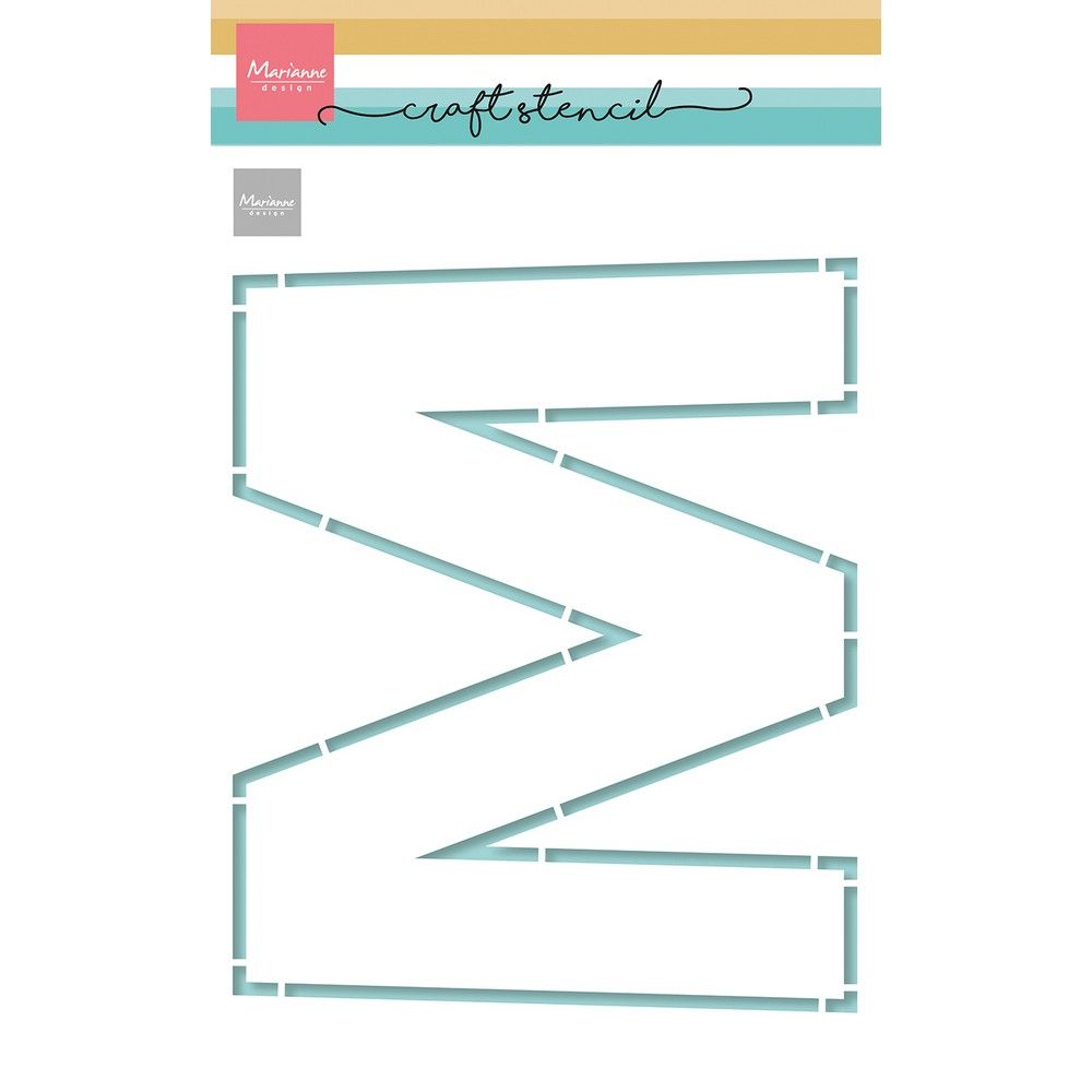 Design Marianne • stencil artigianale lettera m