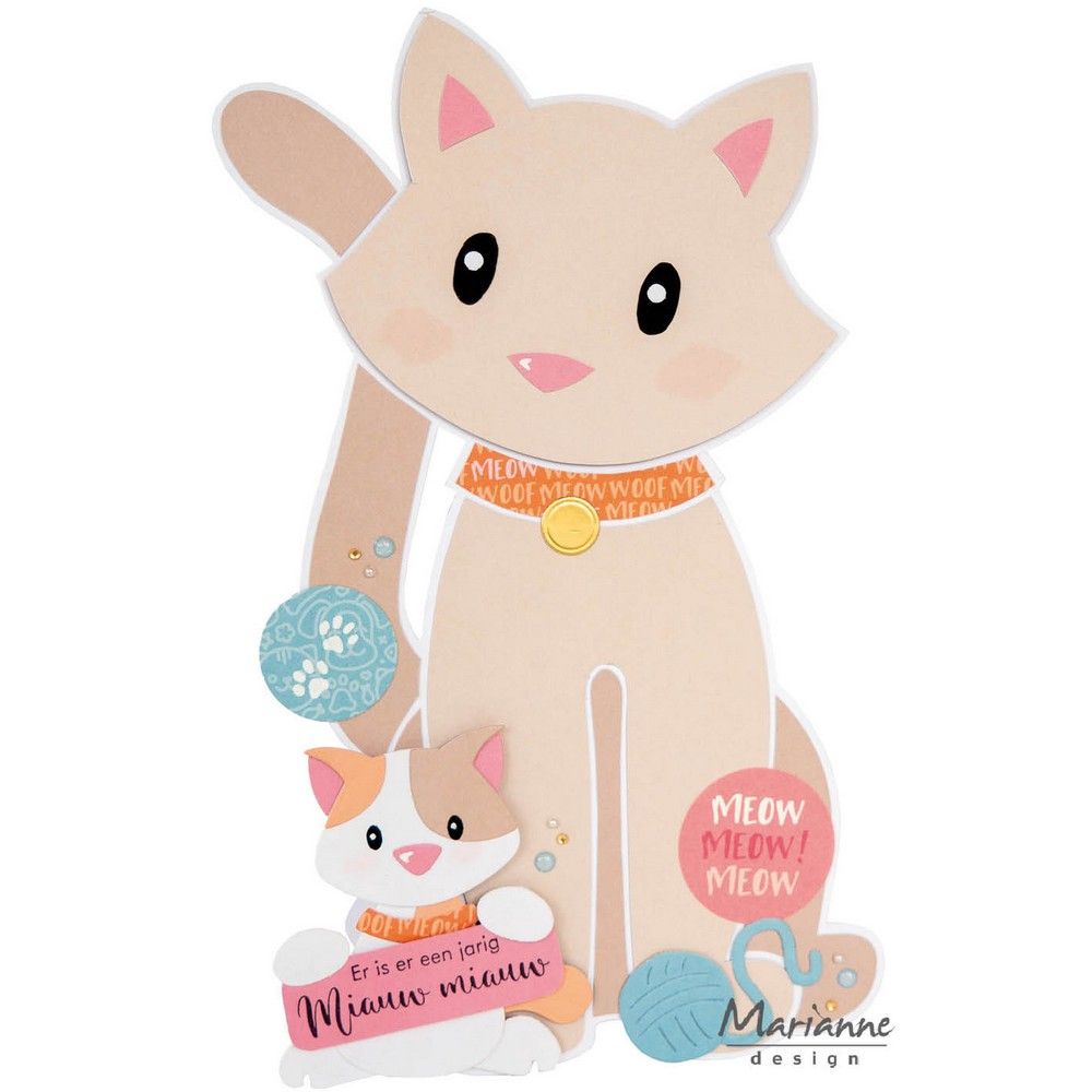Design Marianne • stencil artigianale gatto seduto di marleen