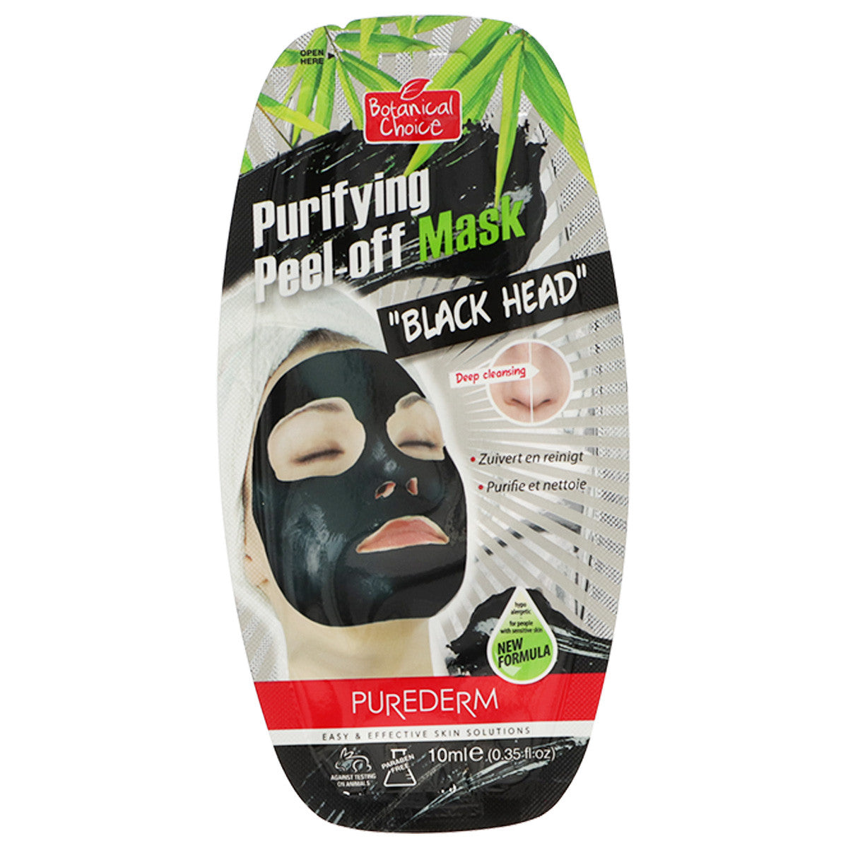 Purederm purederm purificando la maschera per la faccia della testa nera