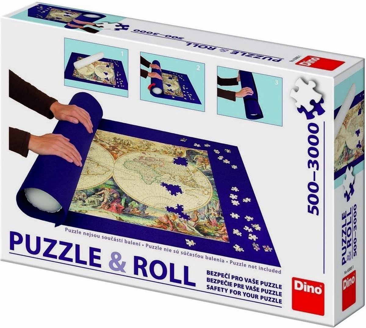 AMP de rompecabezas de Dinotoys; ROLLO - Matera de rompecabezas enrollable para 500 a 3000 piezas