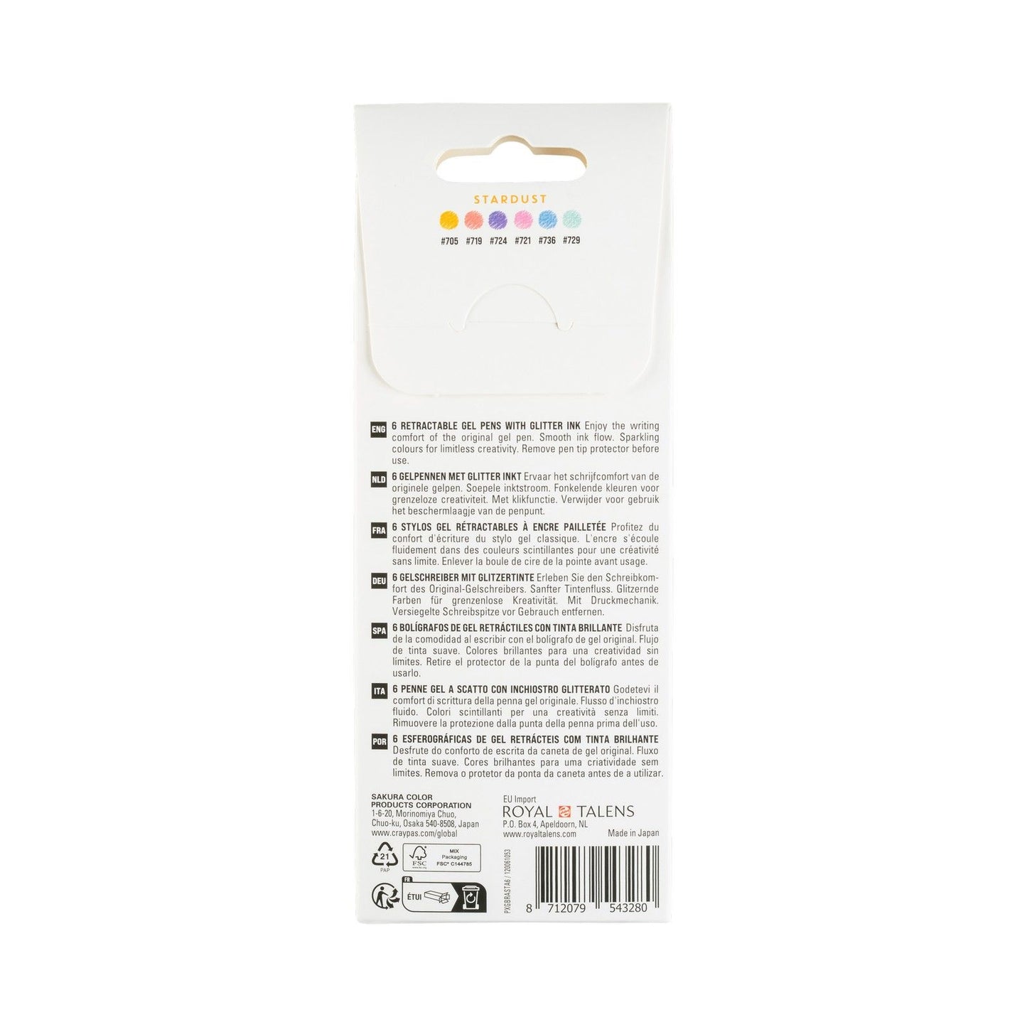 Sakura • gelly roll stardust retráctil set 6uds