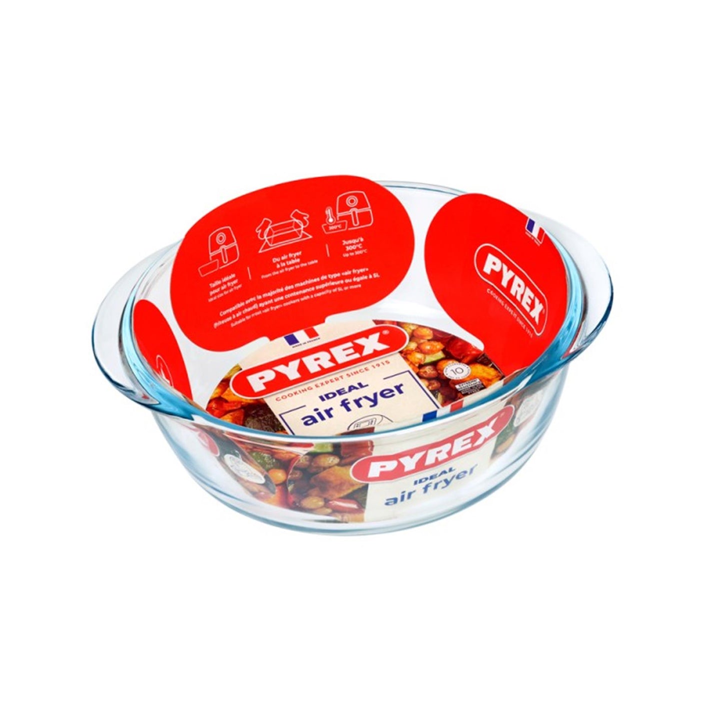 Teglia Pyrex per friggitrice ad aria 20x18x7 cm rotonda | 2 pezzi