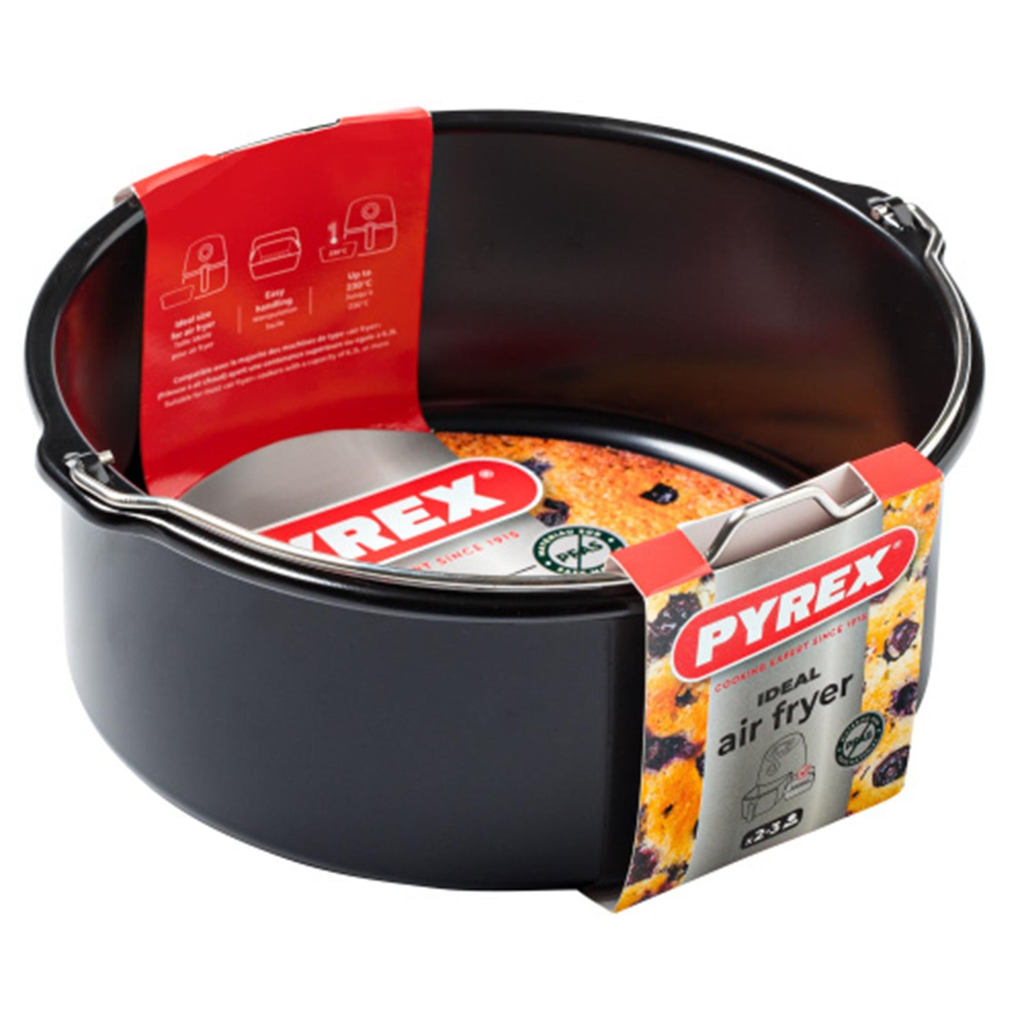 Molde para freidora Pyrex redondo 20x19x7,5cm