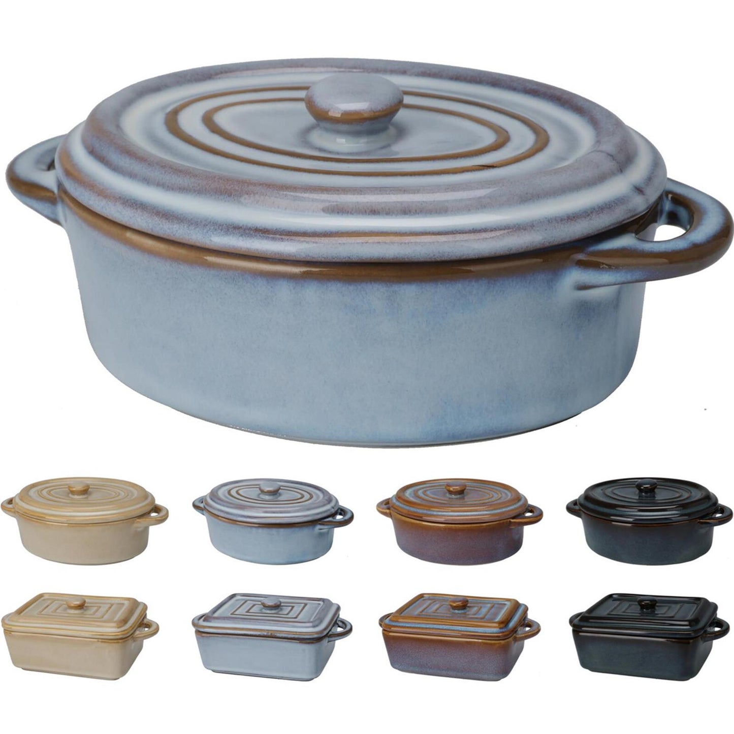 Excelent houseware cazuela de barro rectangular o ovalada