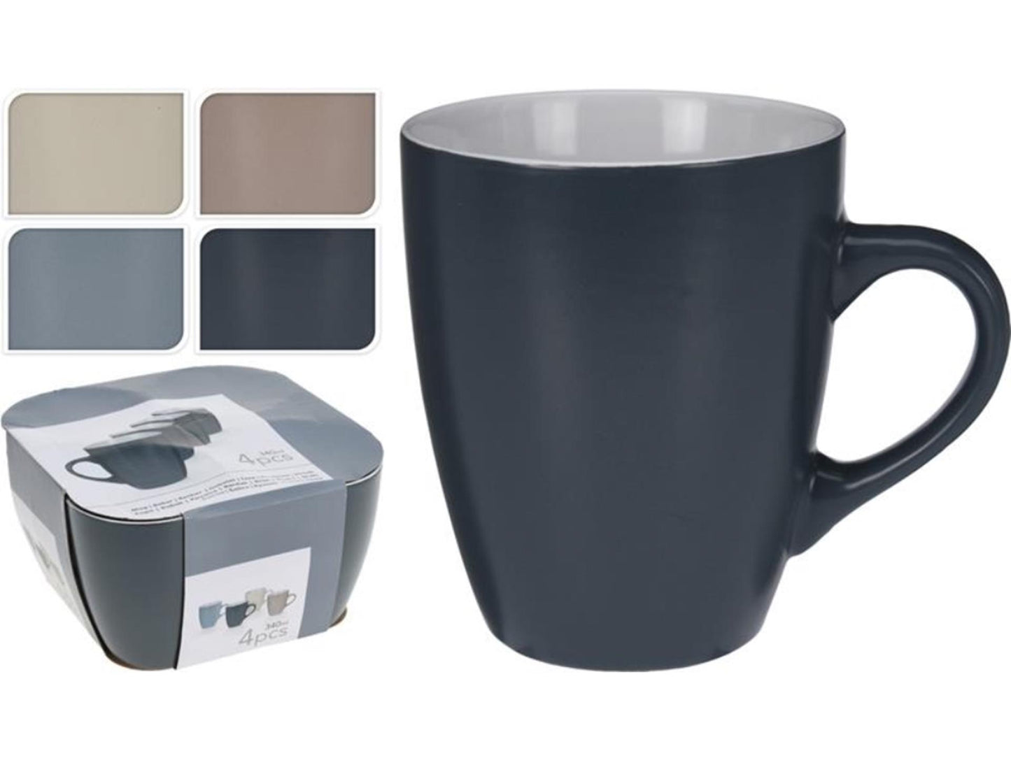 Eccellente casalingo tazza in terracotta da 340 ml set da 4 pezzi