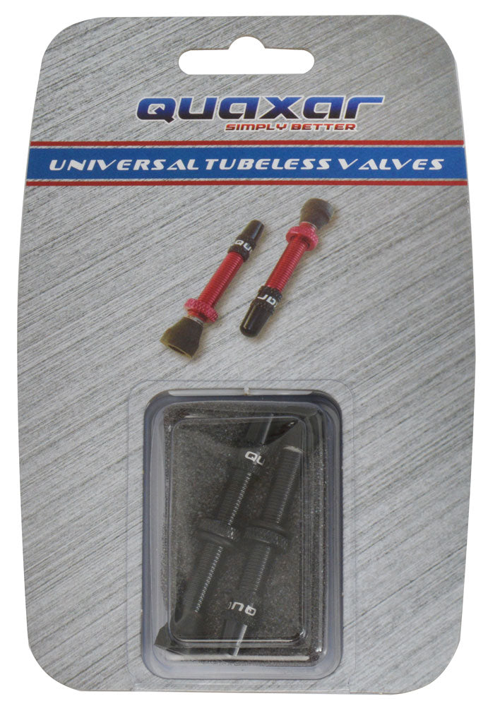 Válvulas tubeless Quaxar universales aluminio negro