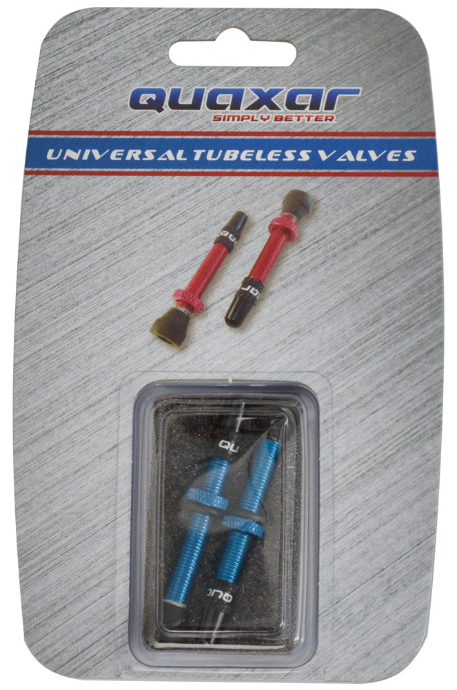 Válvulas tubeless Quaxar universales aluminio azul