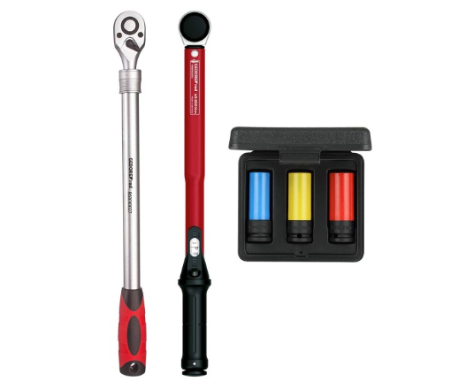 Juego de hoja de Wiel Red Wiel con llave de torque 40-200 nm 3 piezas