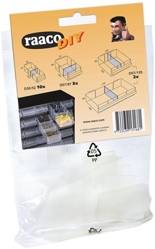 Divisores Raaco diy, mezcla de 15 en paquete - 131681 - 131681
