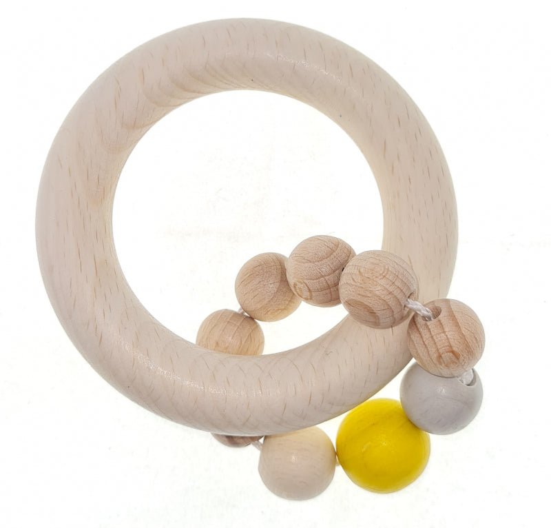 Palla con sonaglio Hess con 1 anello (giallo naturale)