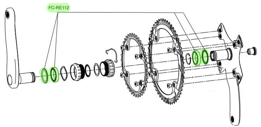 Campagnolo - set cuscinetti pedivella USB ultra-torque system (2 pz.)