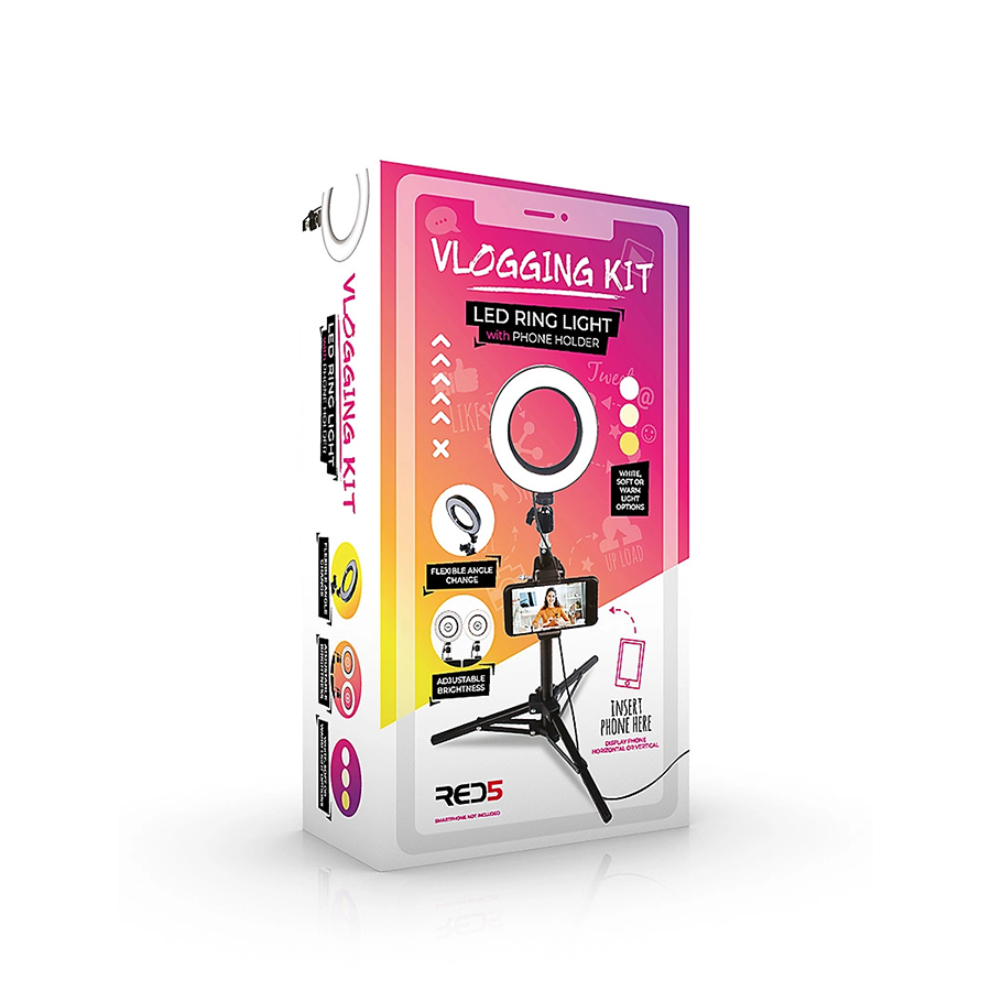 Kit vlogging rosso 5 da 3 pezzi