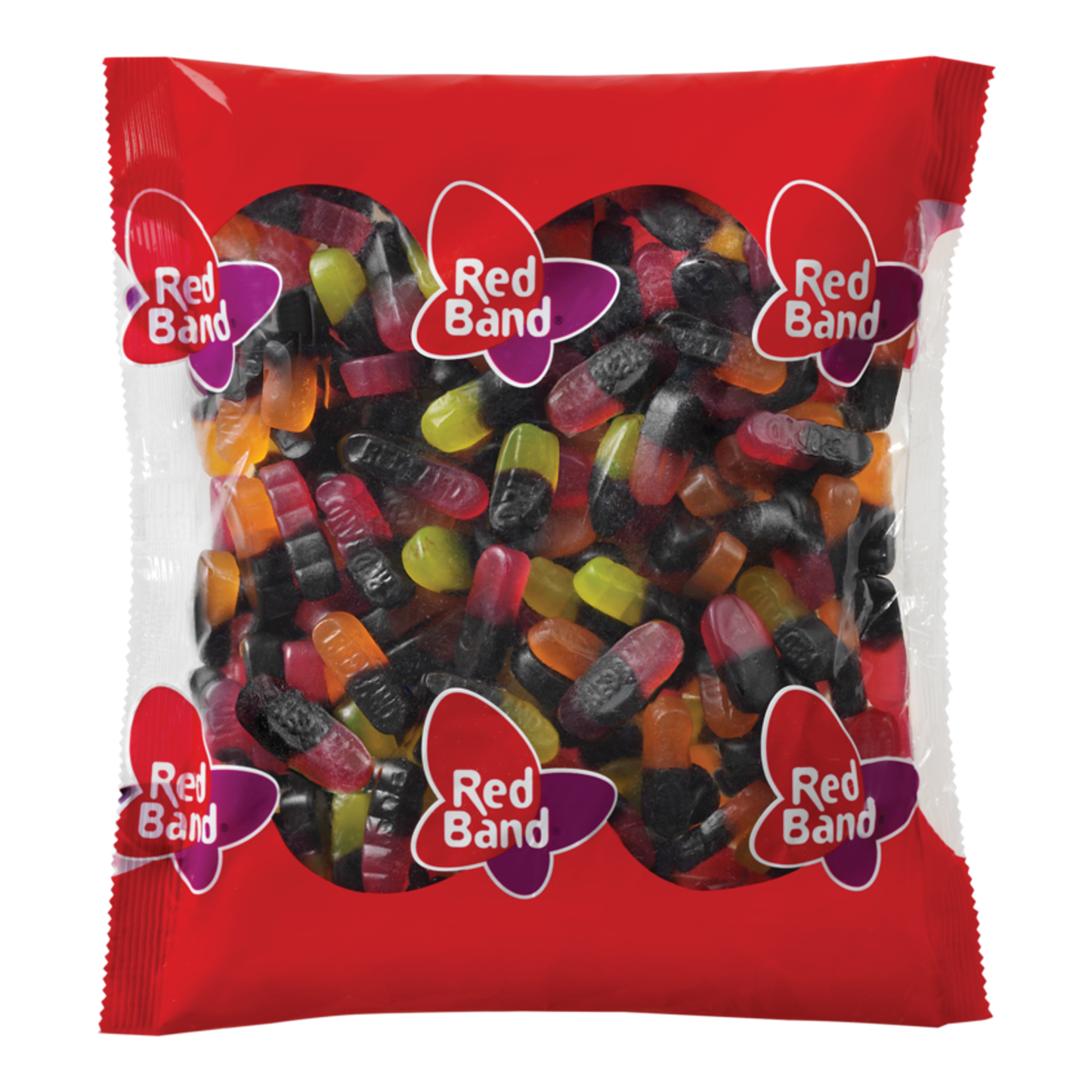 Dúos de frutas de regaliz de banda roja (6x 1kg)