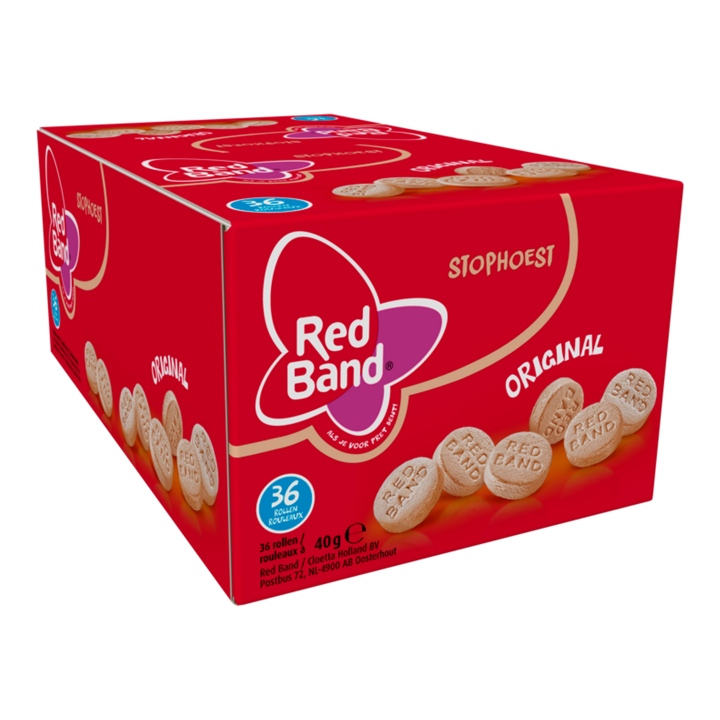Banda roja para la tos (36 rollos)