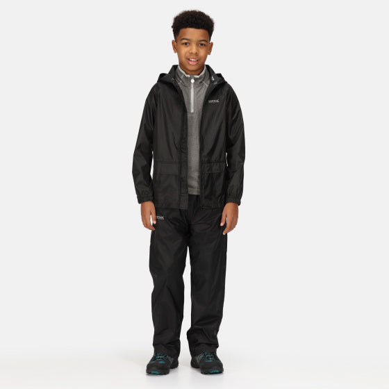 Regatta Pantalones de lluvia Pack It junior negro talla 15-16 años