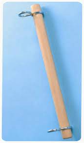 Van der Doelen Wooden Rekstak con anelli di ferro, lungo 42,5 cm
