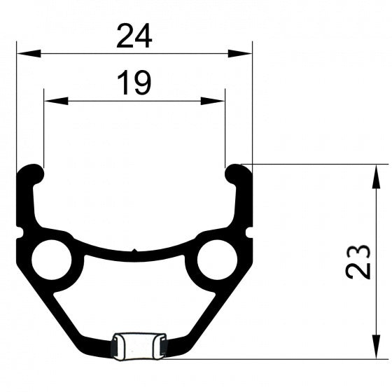 Remerx RIM L-719 Dragón 28-29 pulgadas de aluminio 36G Negro
