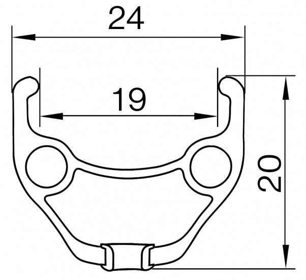 RIM Top Disc 28-29 pollici (622-19) Alluminio 32G nero