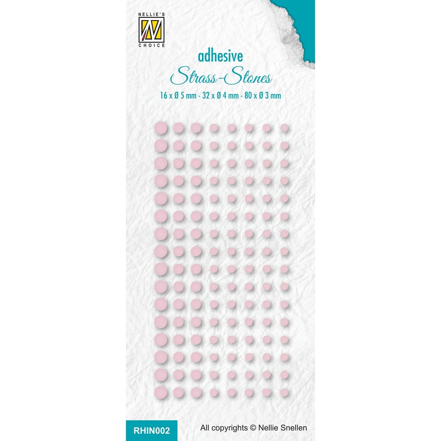 La elección de Nellie • juego de strass adhesivos 2 col color rosa brillante. 2365