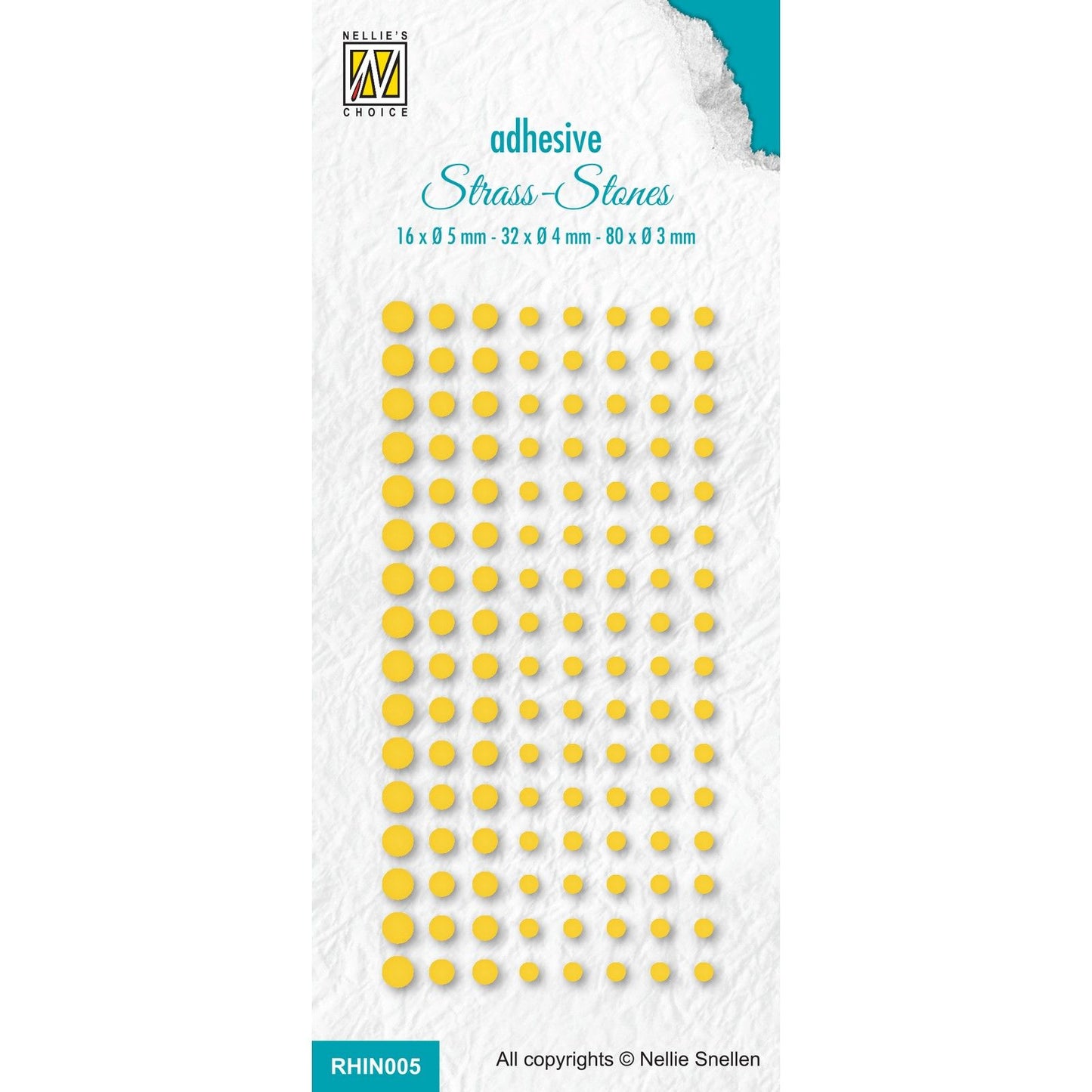 La elección de Nellie • juego de 5 pedrería adhesiva color amarillo. 109