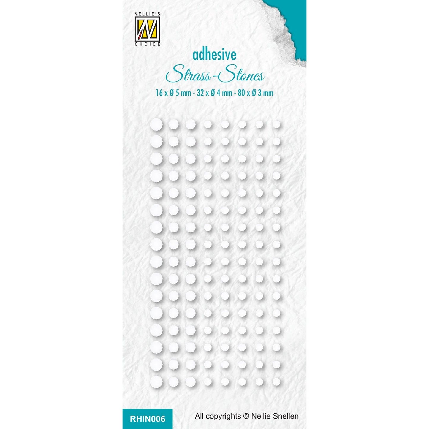 La elección de Nellie • juego de 6 strass adhesivos blanco (incoloro)