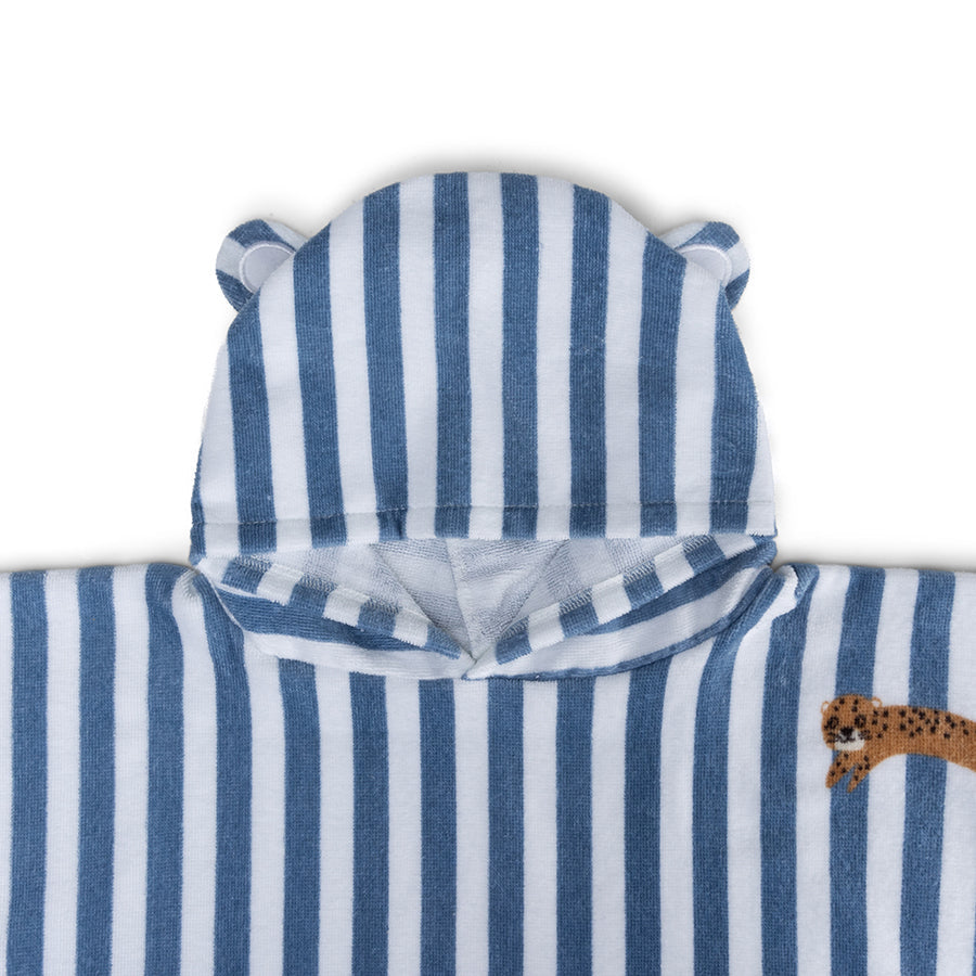 Roamer | Poncho de playa de algodón azul 65 x 65 cm