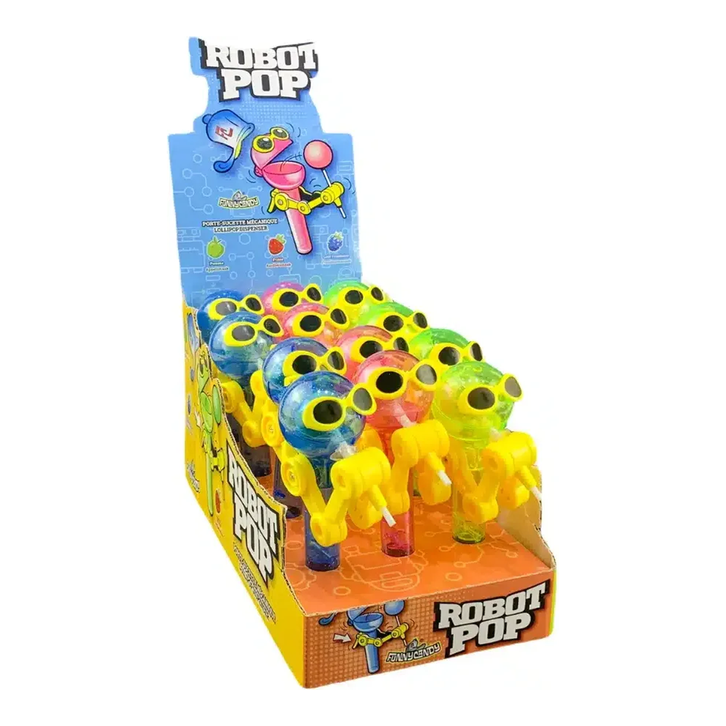 Lecca-lecca uomo robot caramelle divertenti (12x10gr)
