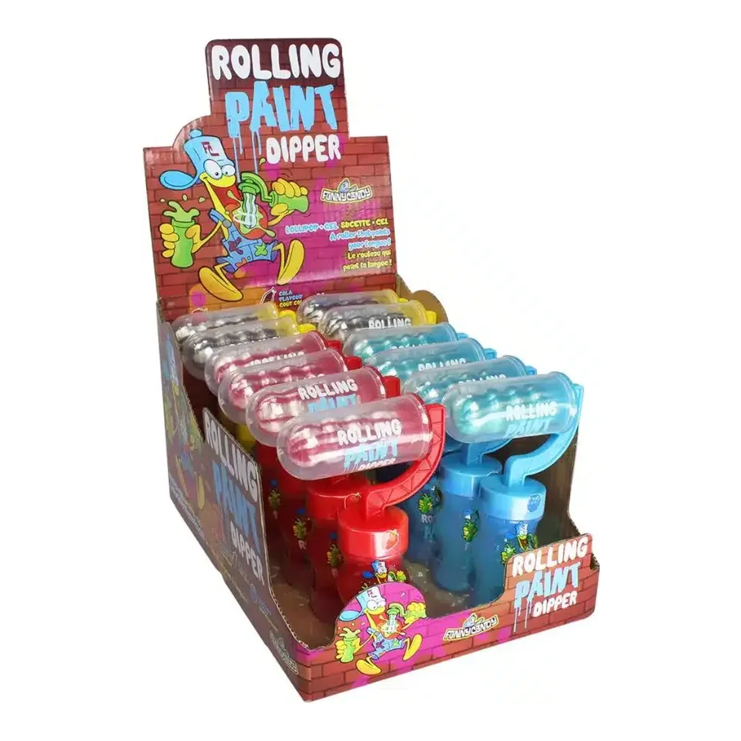 Divertenti caramelle che rotolano mestolo di vernice pop (12 pezzi)