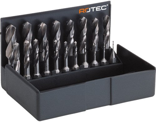 Rotec 19uds. brocas de casete 1,0-10,0x0,5 mm ascendente - 9002037