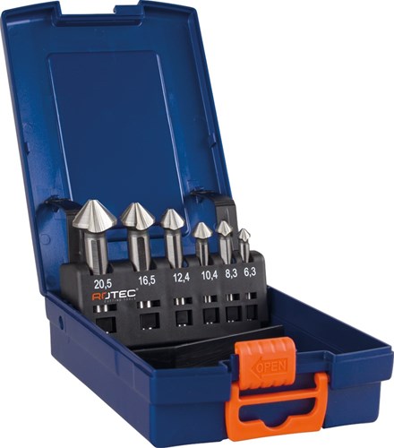 Rotec 6 pz. cass.zincato.hss 6,3 8,3 10,4 12,4 16,5 20,5 xtr. -9003001