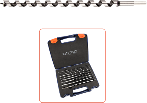 Rotec 900.1065 9 piezas. Juego de brocas para manguera tipo '240', ø4-18 x 230 mm - 900.1065