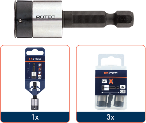 Llave de vaso Rotec | e6.3 | 1 grabación de 4 bits | no magnético | interruptor 3 8 x50 - 819.30301