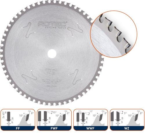 Lama per sega a secco Rotec HM acciaio da costruzione, ø355x2,4x30mm z=90 wwf ln - 5560165