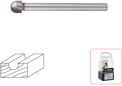Rotec hm fresa per legno, silver-line, d2=6 ø9.5 - 2700111 - 270.0111