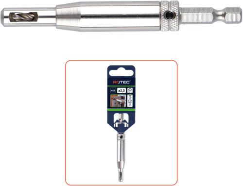 Rotec hss scharnierboor | 1 4 -bitopn. e6.3 | ø2,0 (schroef ø3-3,5) - 268.0001