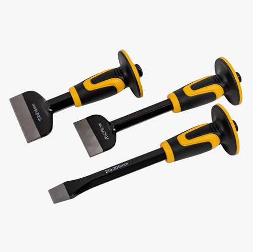 Set scalpello per collo grezzo e scalpello per pietra con impugnatura | 3 pezzi 31-970