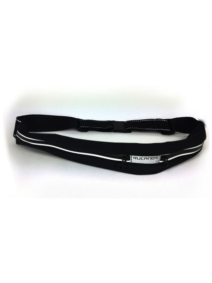 Rucanor che corre mini hip borse con 2 cerniere unisex Black
