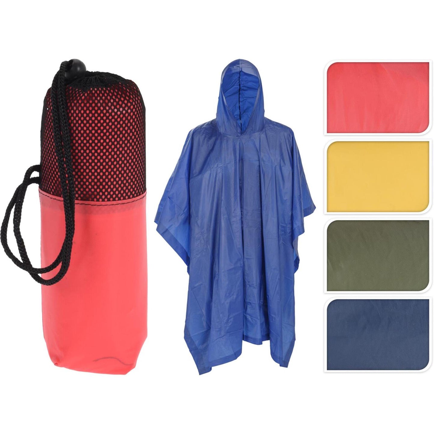 Poncho antipioggia per adulti in custodia