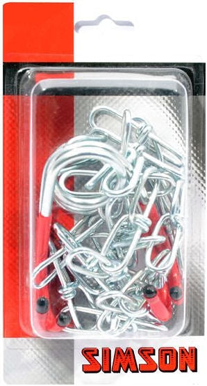 Catene di sospensione con ganci Silver rosso 2 pezzi