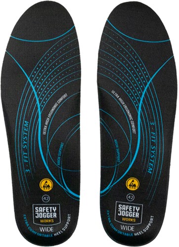 Safety jogger sj3fitw inlegzool | zwart blauw | maat 46 - 5400950010954